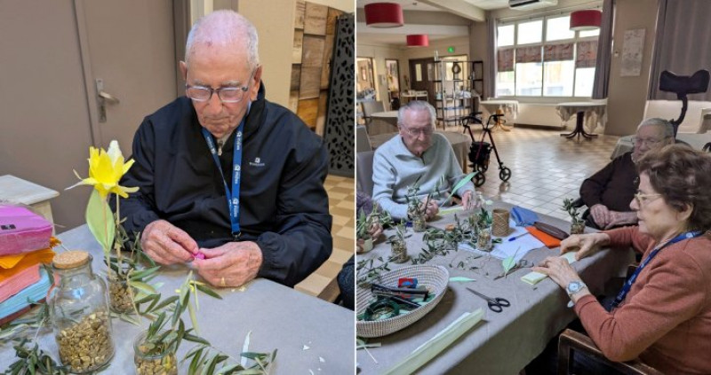 vendredi 27 mars : fabrication de bouquets de fleurs