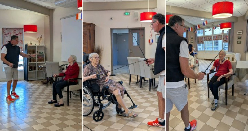 L' escrime avec André, c'est 1 vendredi sur 2, à 10h30