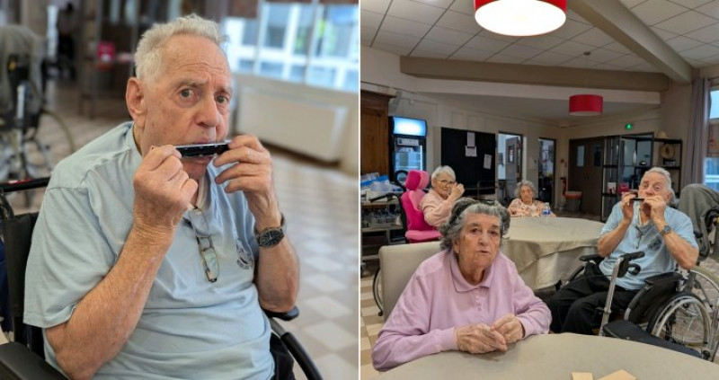 après-midi jeux au son d'un harmonica